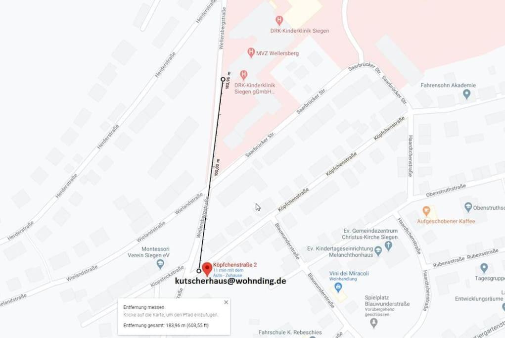 Kinderklinik, 600M Zum Bahnhof 2B Siegen Kültér fotó